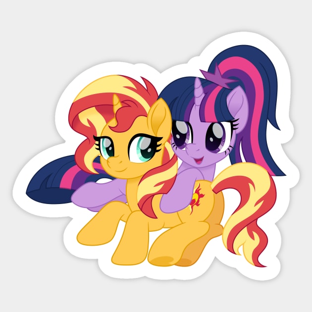 Sunset and Twilight cuddling 2023 no glasses Sticker by CloudyGlow